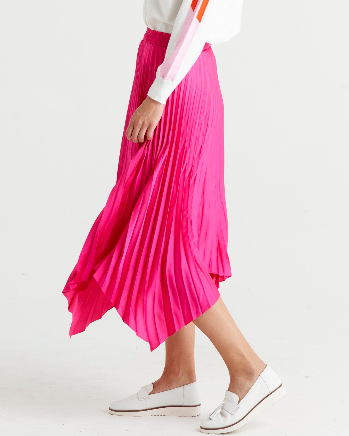 Louis Pleated Skirt - Peony Pink