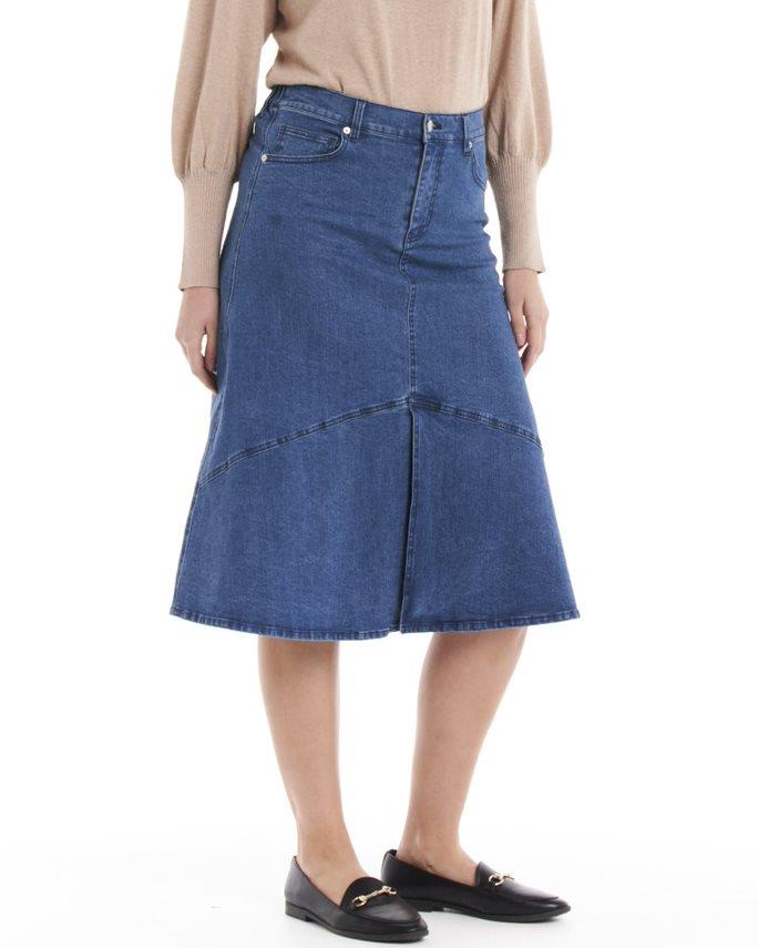 Everly Denim Skirt - Mid Denim Blue