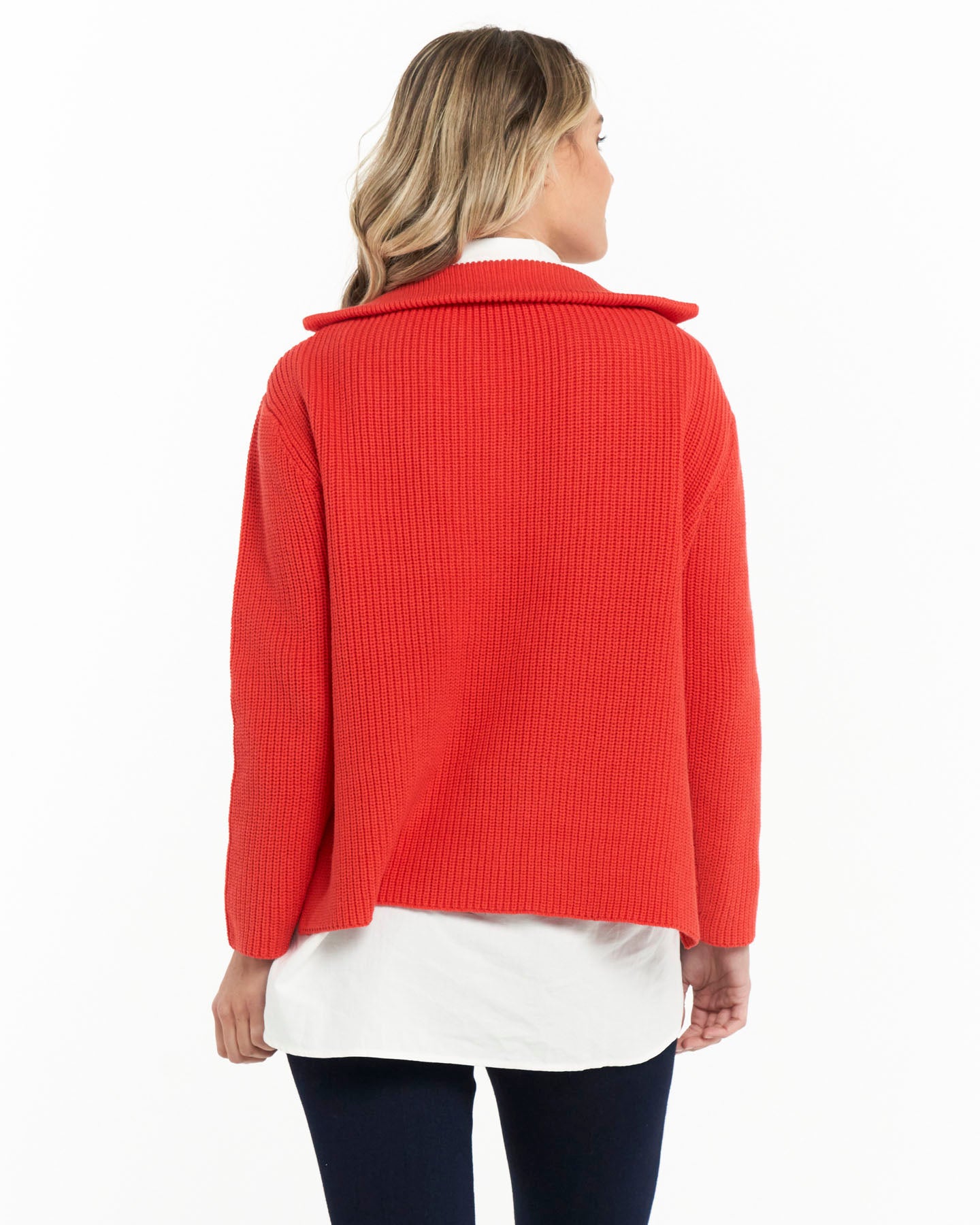 Bordeaux Collar Knit - Burnt Orange