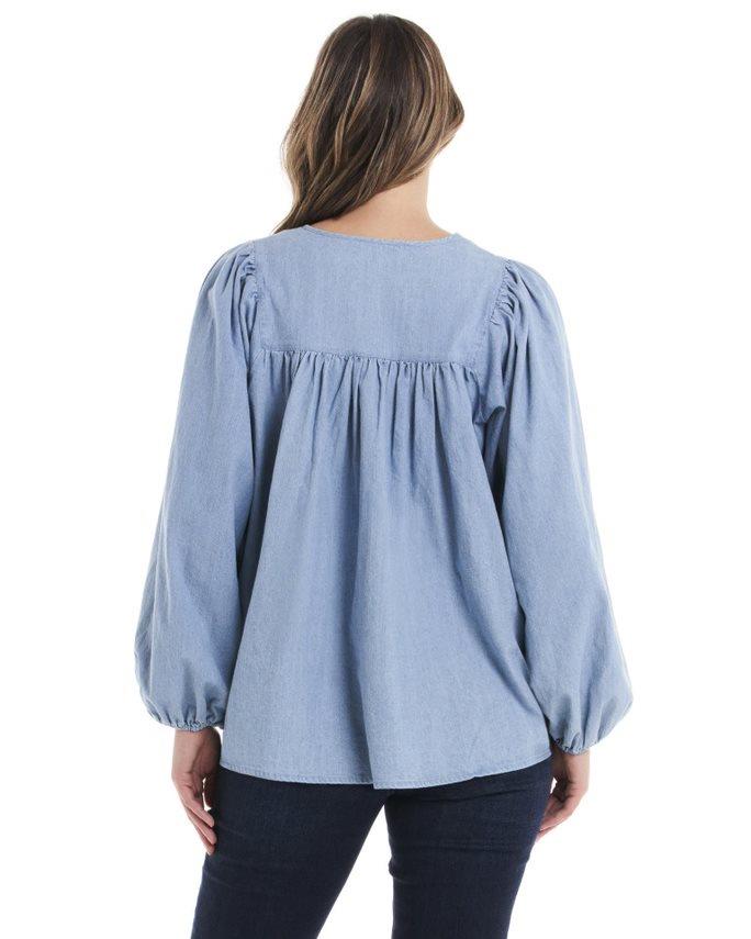 Cameron Blouse - Dusty Denim