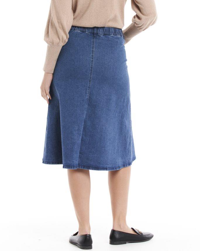 Everly Denim Skirt - Mid Denim Blue