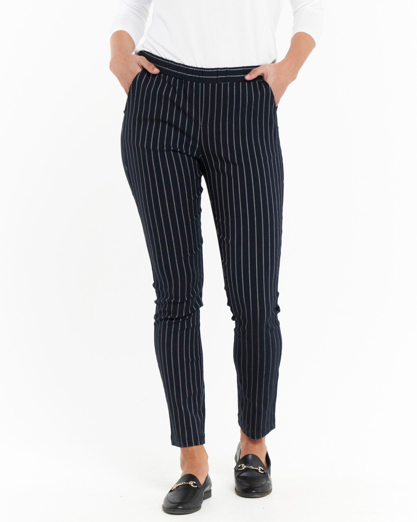 Chelsea Pant - Navy Stripe