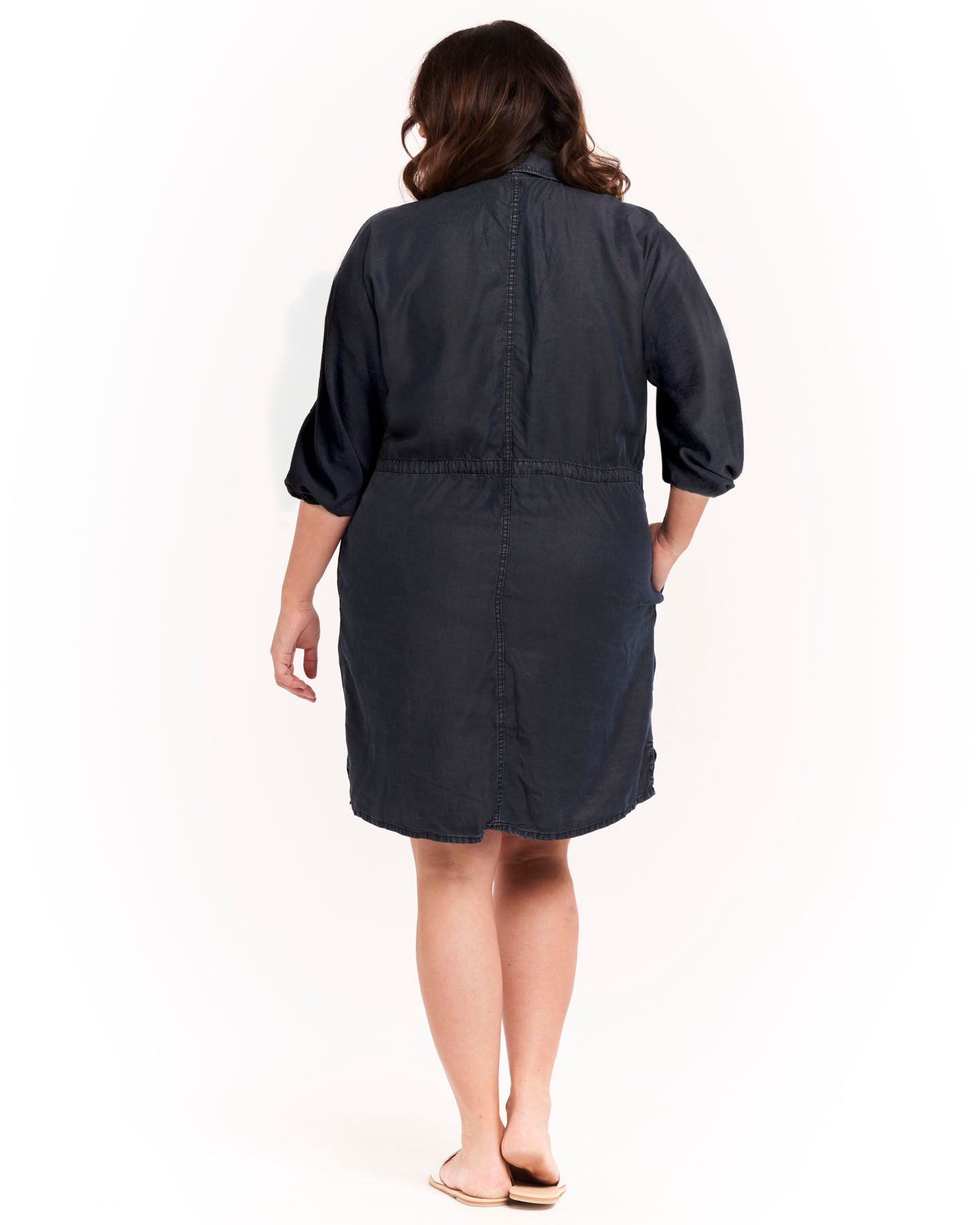 Denise Lyocell Shirt Dress - Dark Denim