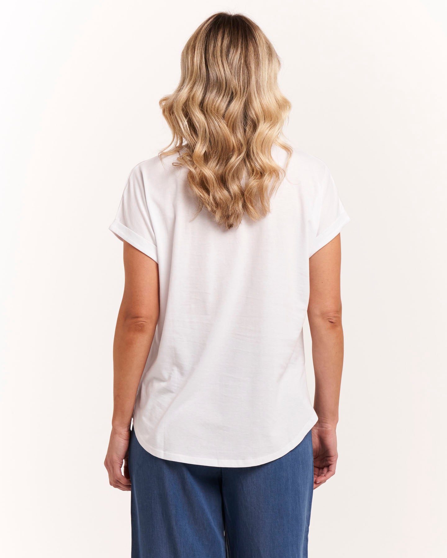 Cuff Tee - White