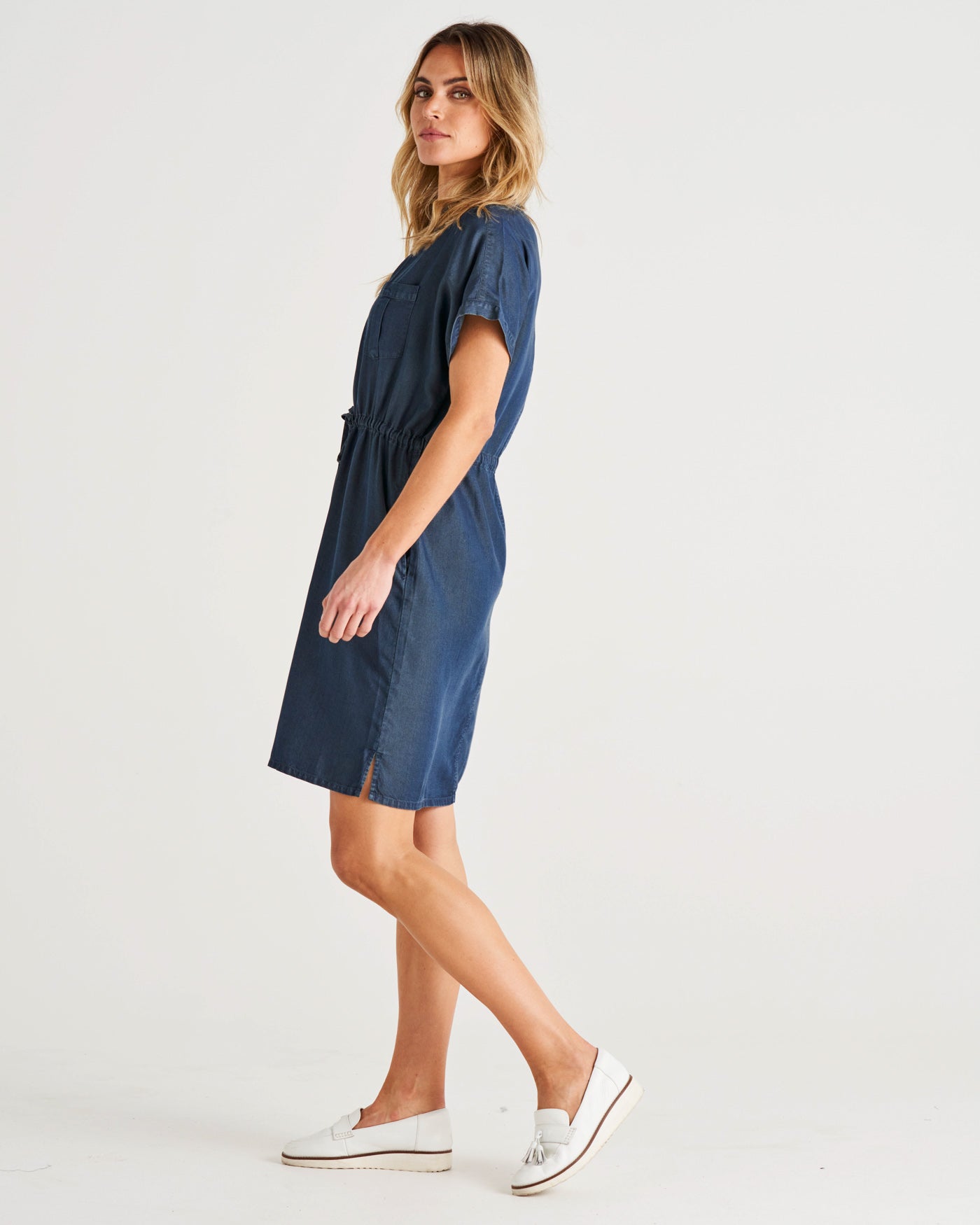 Debra Lyocell Denim Shirt Dress - Dark Denim