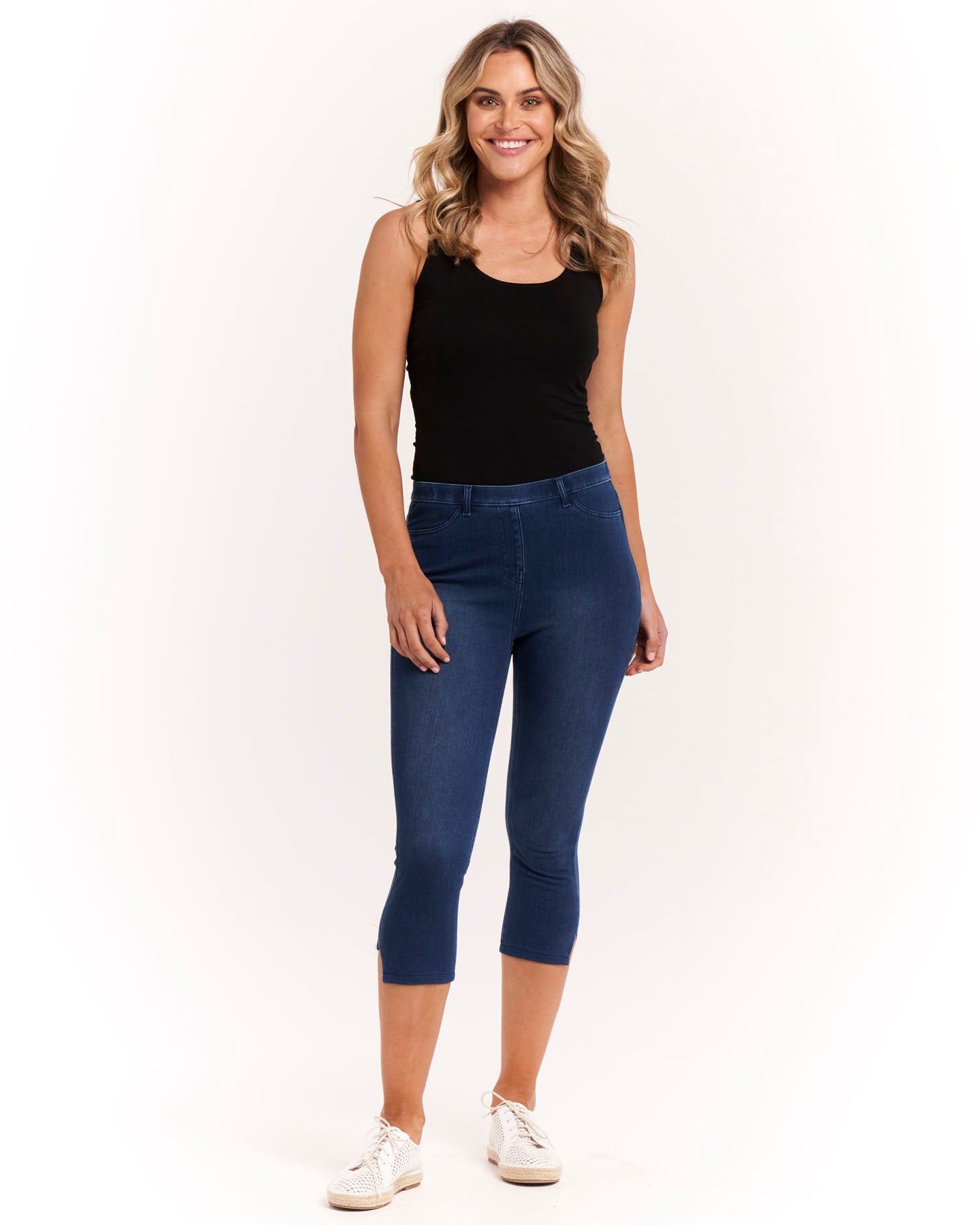 Jean Crop Jeggings - Ash Blue