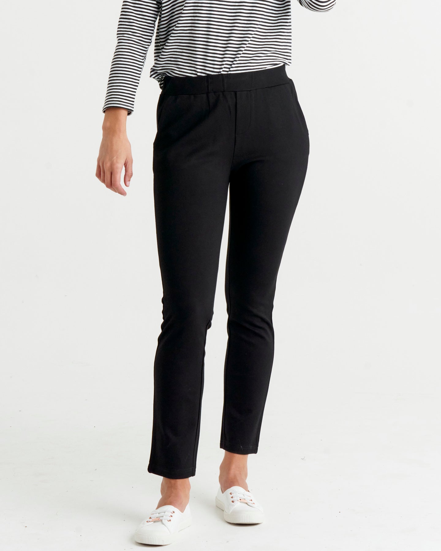 Belldini Plus Split Hem Ponte Pants