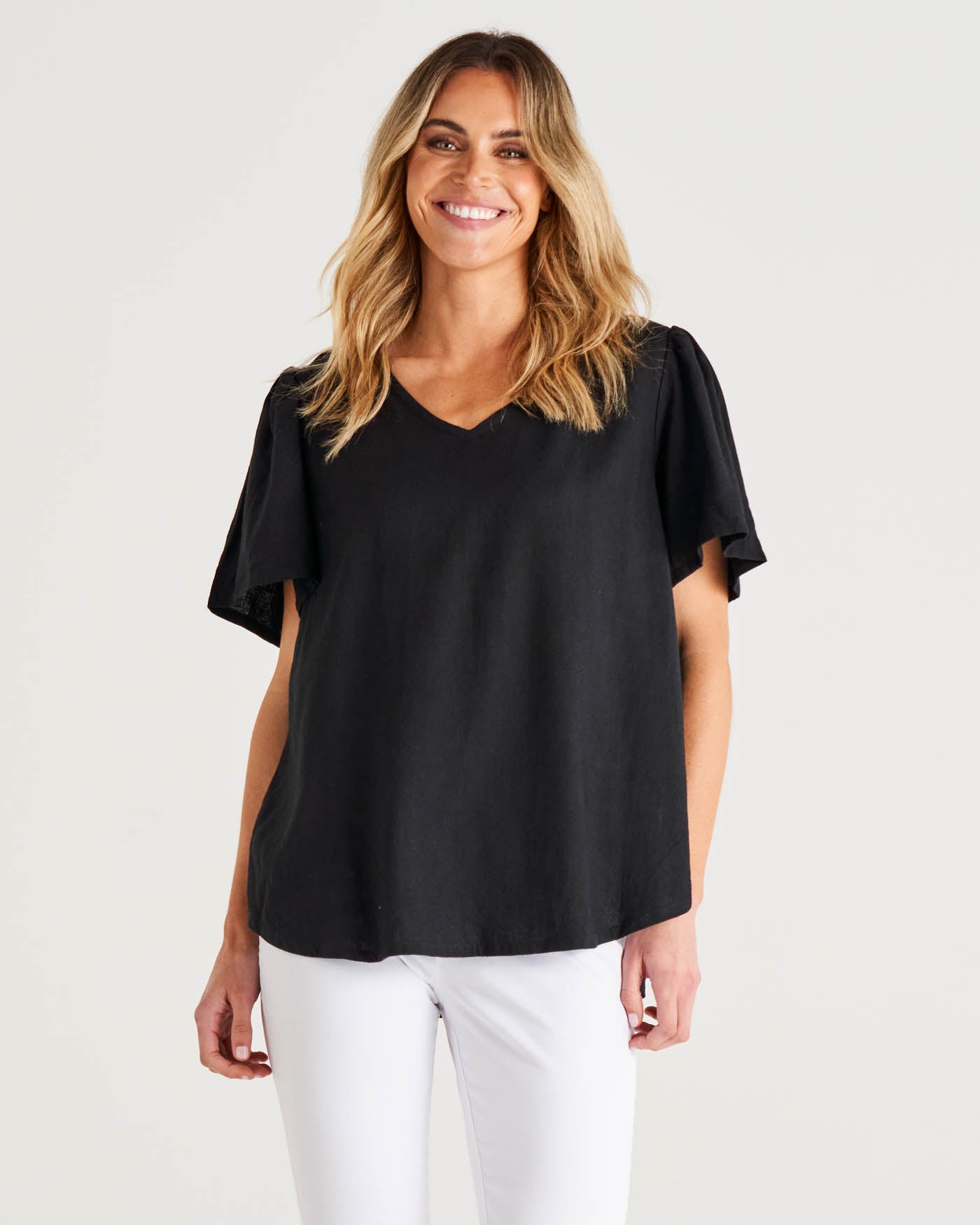 Fil Noir Linen Blouse – Optionsforher