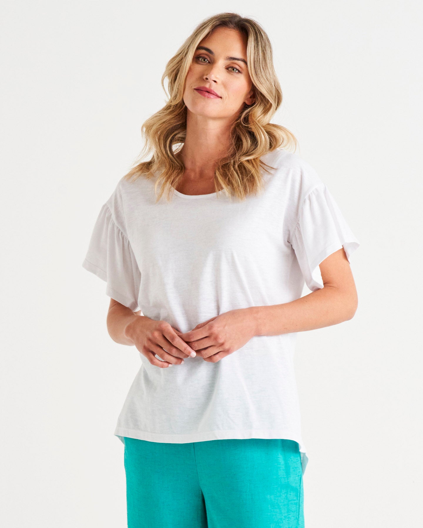 Alessi Frill Top - White