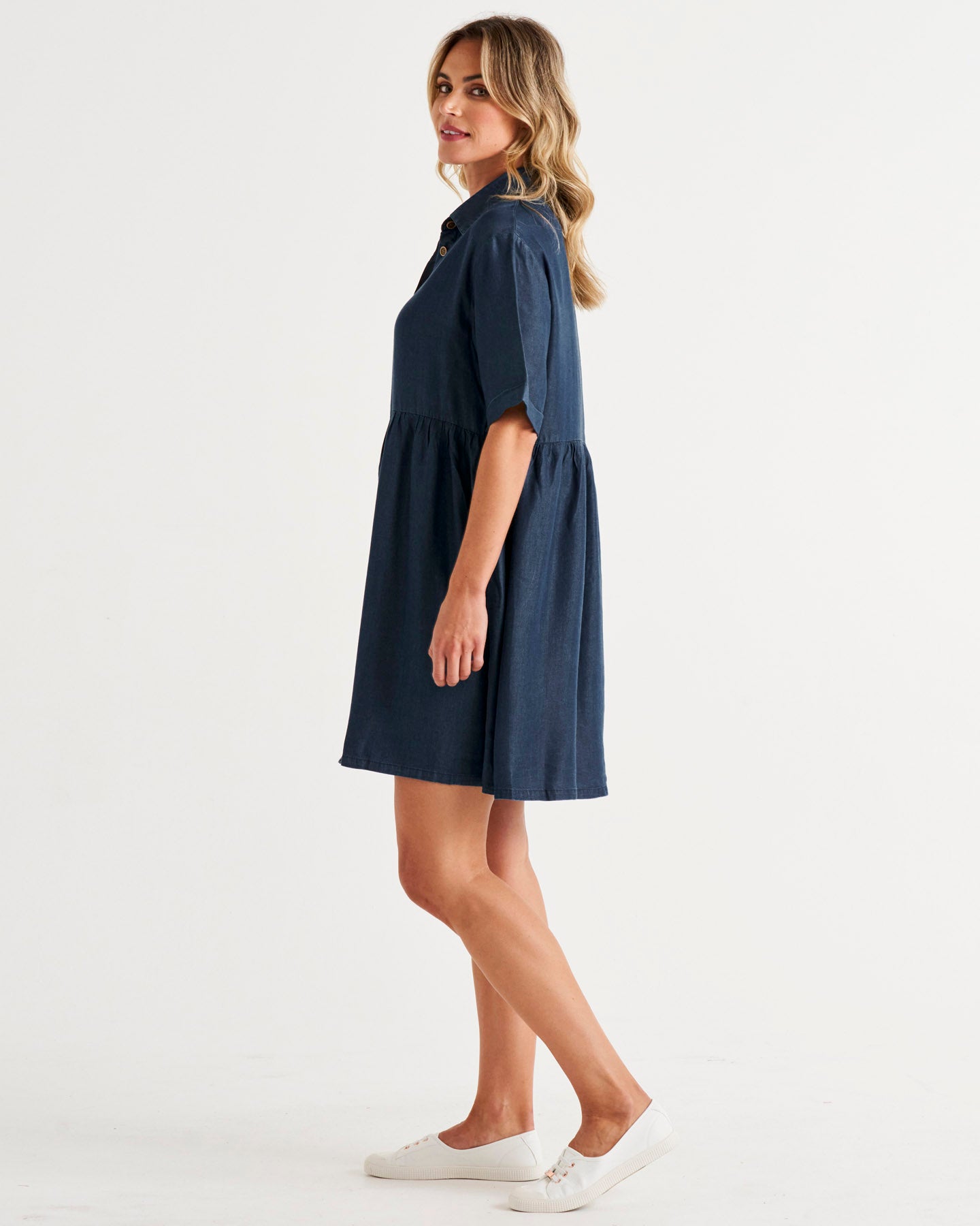 Miley Lyocell Shirt Dress - Blue Haze