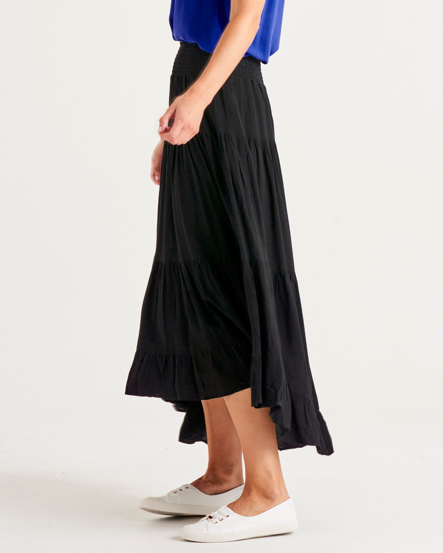 Ibiza Tiered Skirt - Black