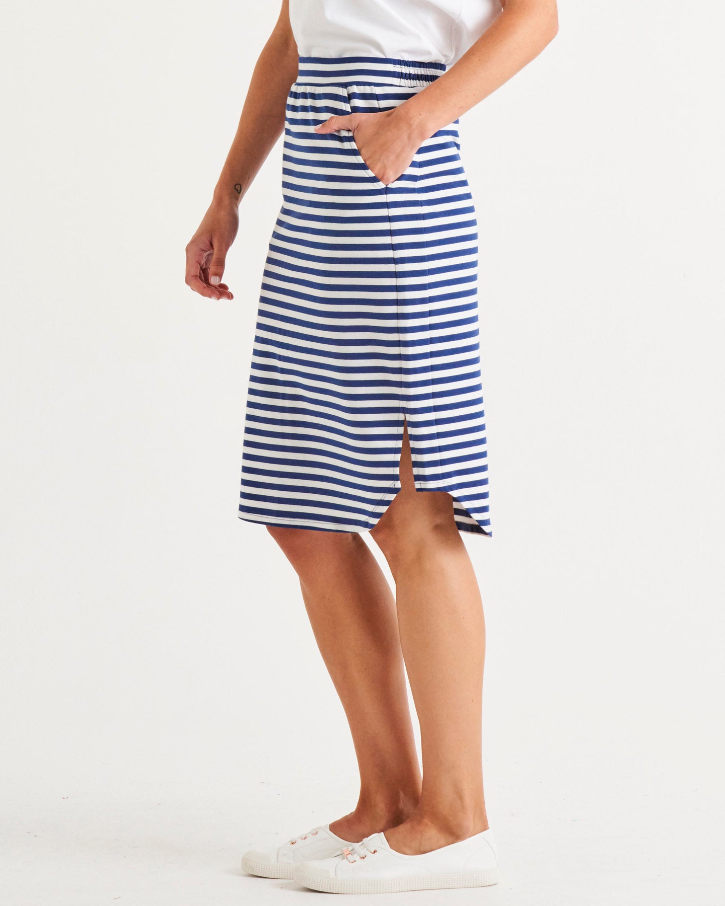 Evie Skirt - Ocean Stripe