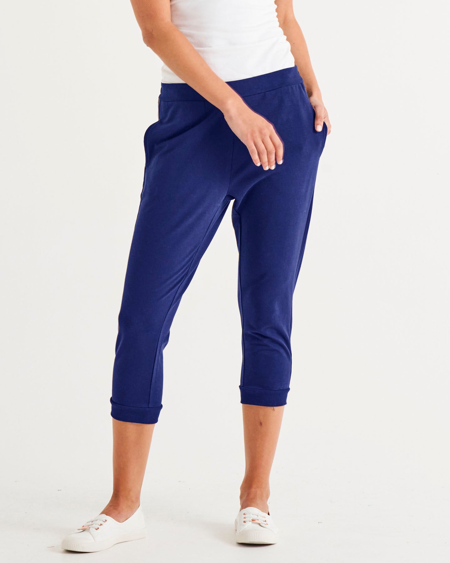 Tasha Crop Jogger - Navy