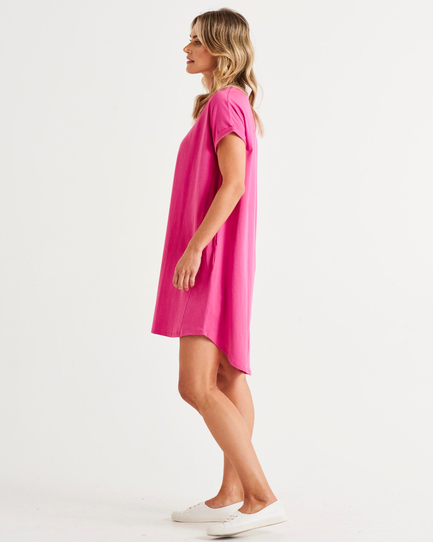 Maxine T-Shirt Dress - Azalea