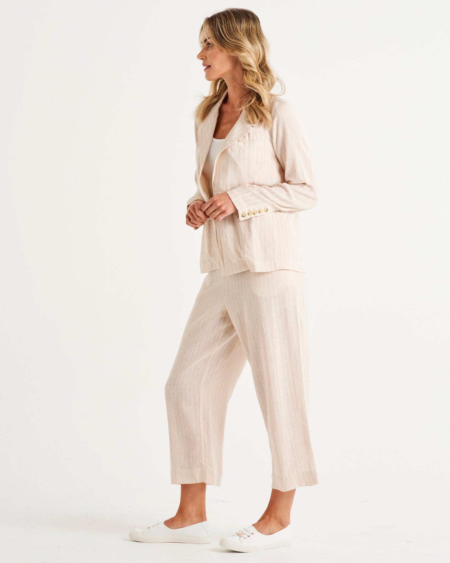 Lisset Blazer - Natural Stripe