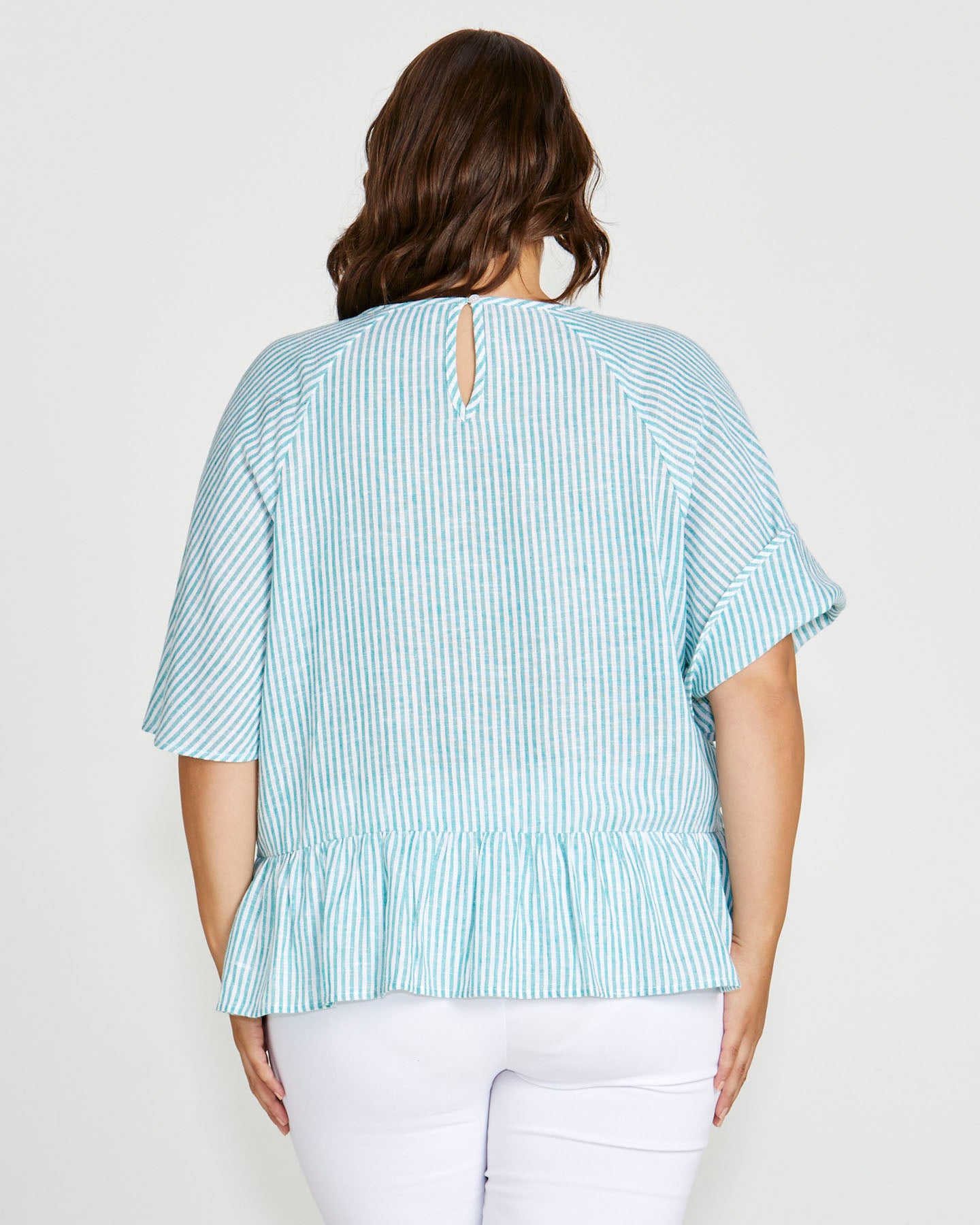 Cassandra Top - Teal Stripe