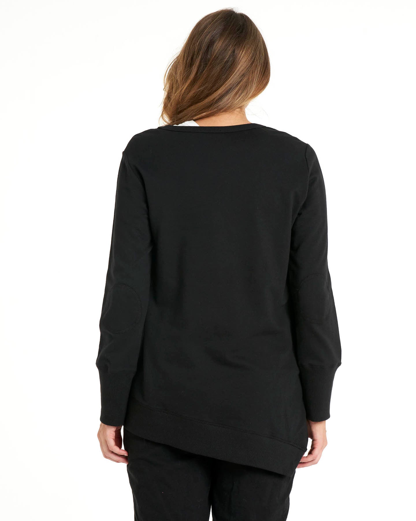 Dolly Round Neck Relaxed Basic Sweater - Black