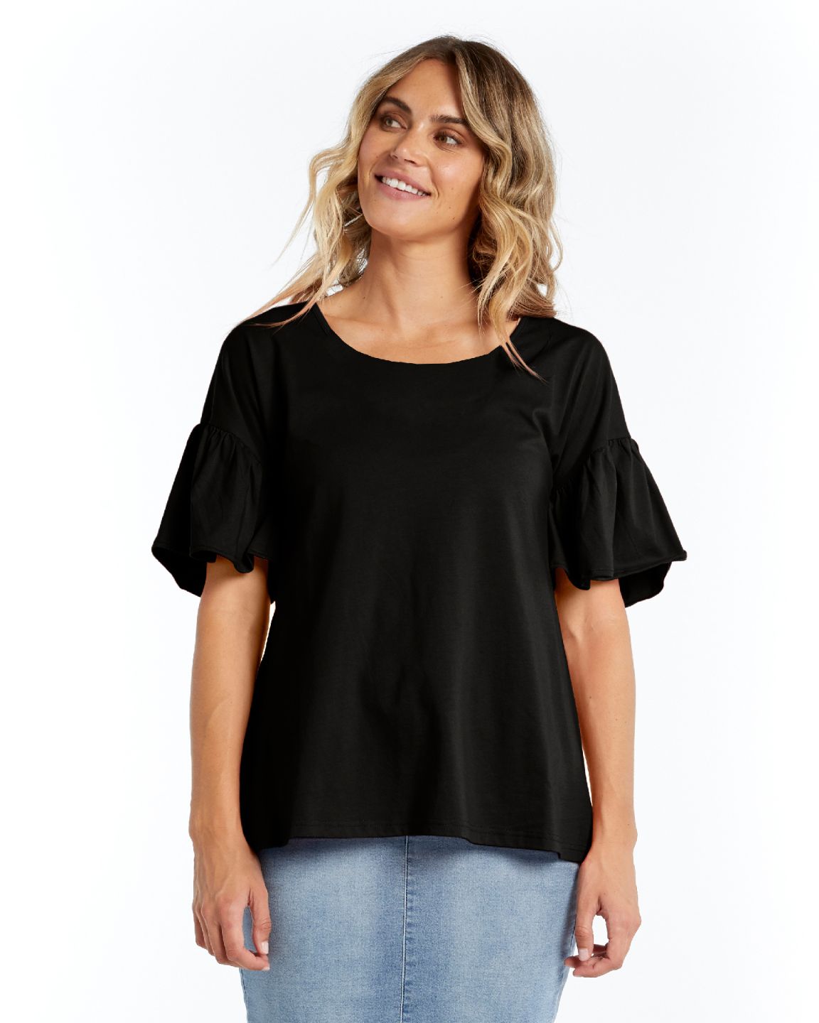 Alessi Frill Top - Black