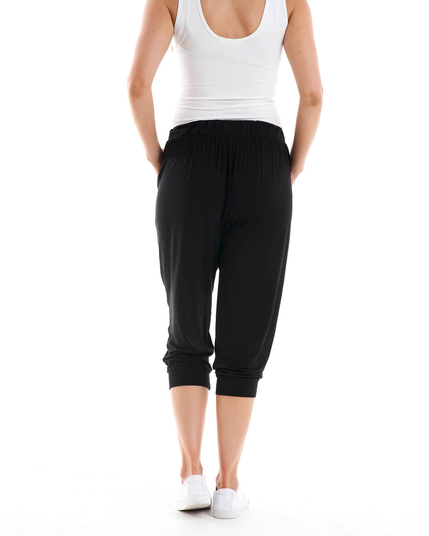 Tokyo Stretchy 3/4 Length Jogger Pant - Black