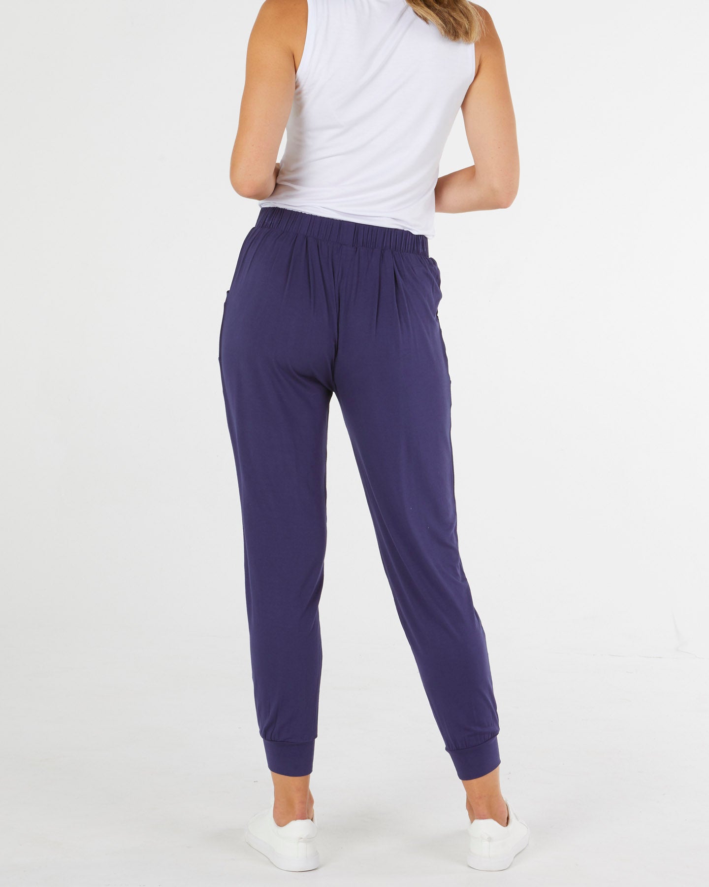 Paris Stretchy Loose Jogger Pant - Navy