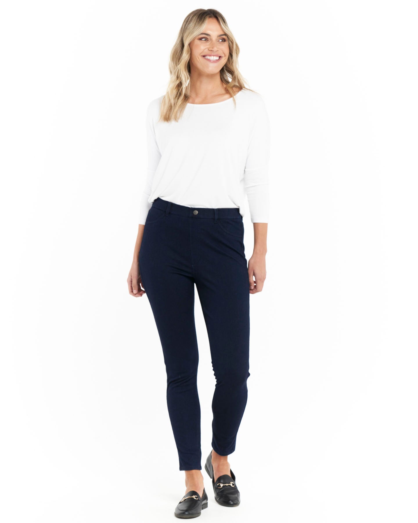 Stanford Stretch Denim Jegging - Dark Blue