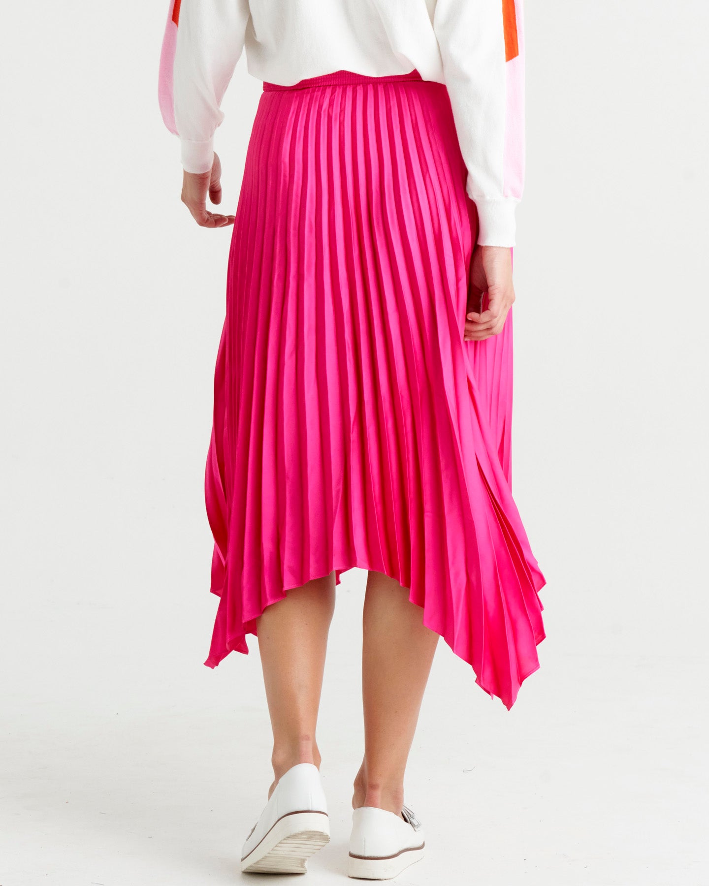 Louis Pleated Skirt - Peony Pink