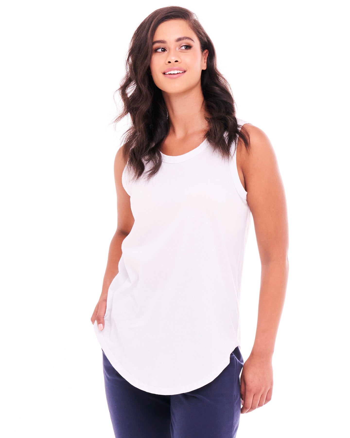 Betty Basics Plain Swing Cotton Tank