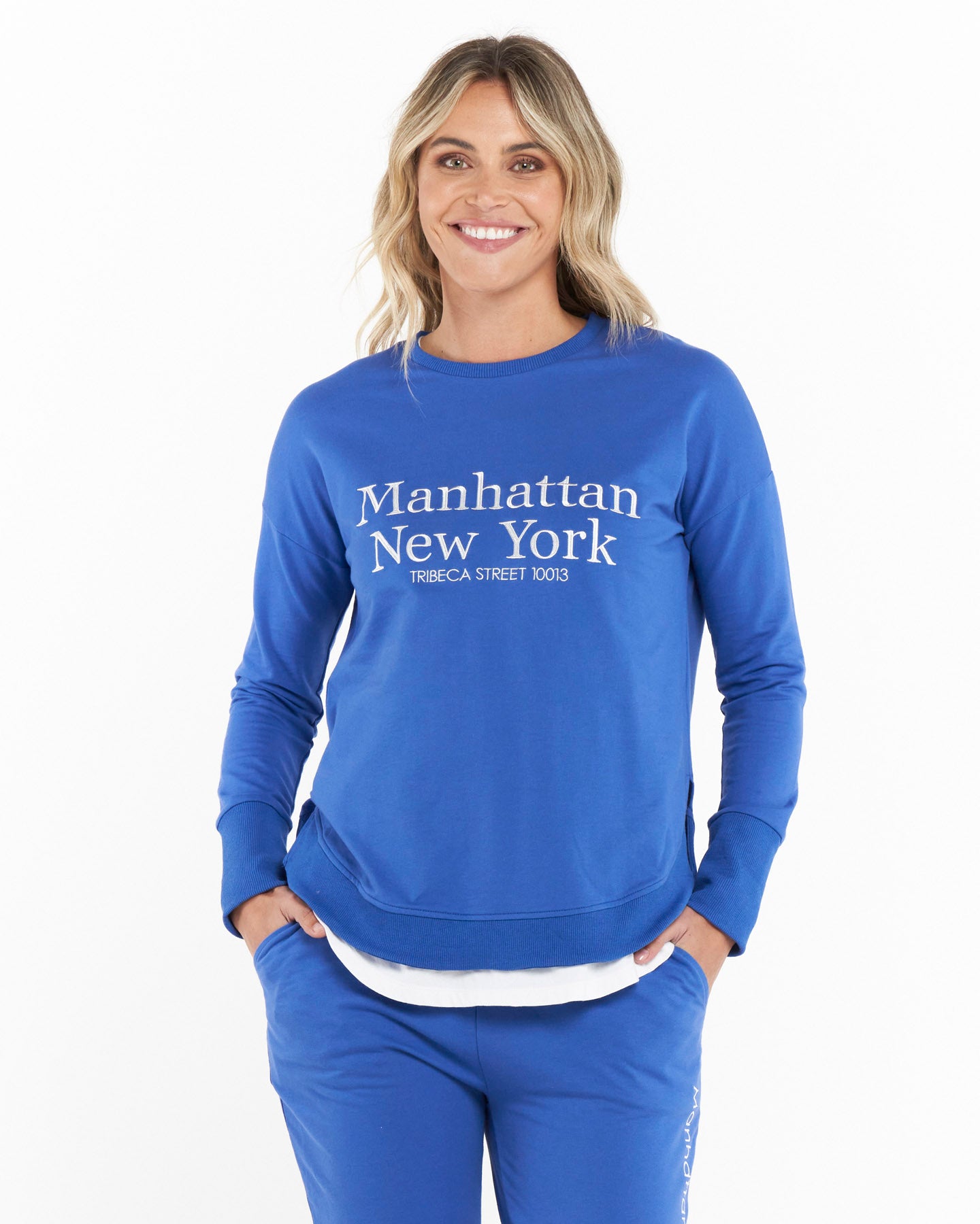 Lucy French Terry Sweat - Estate Blue NYC