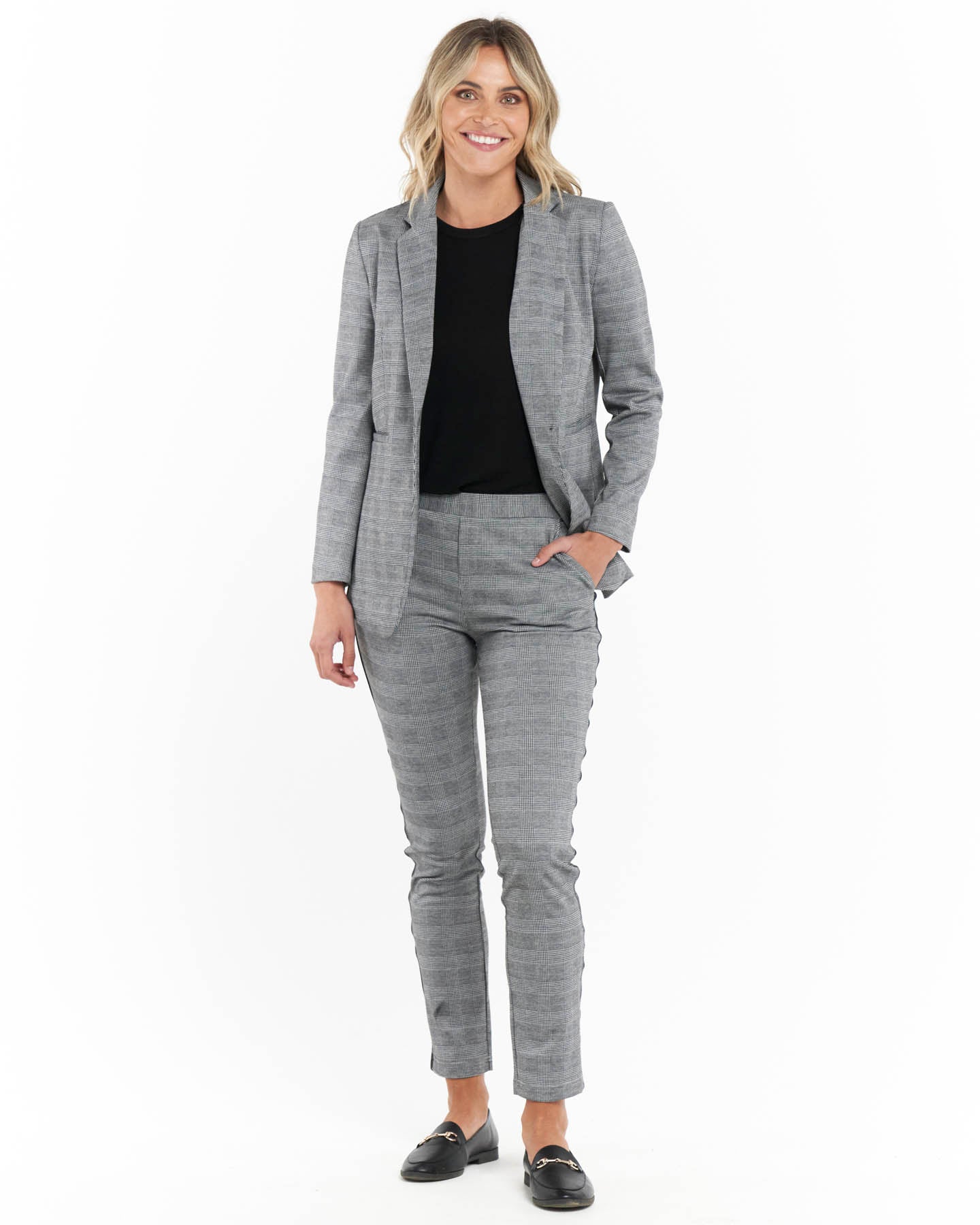 Rosa Blazer - Grey Check