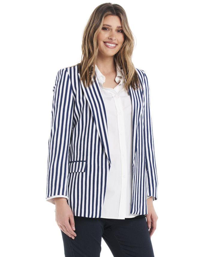 Sorrento Blazer - Sorrento Stripe – Betty Basics Australia