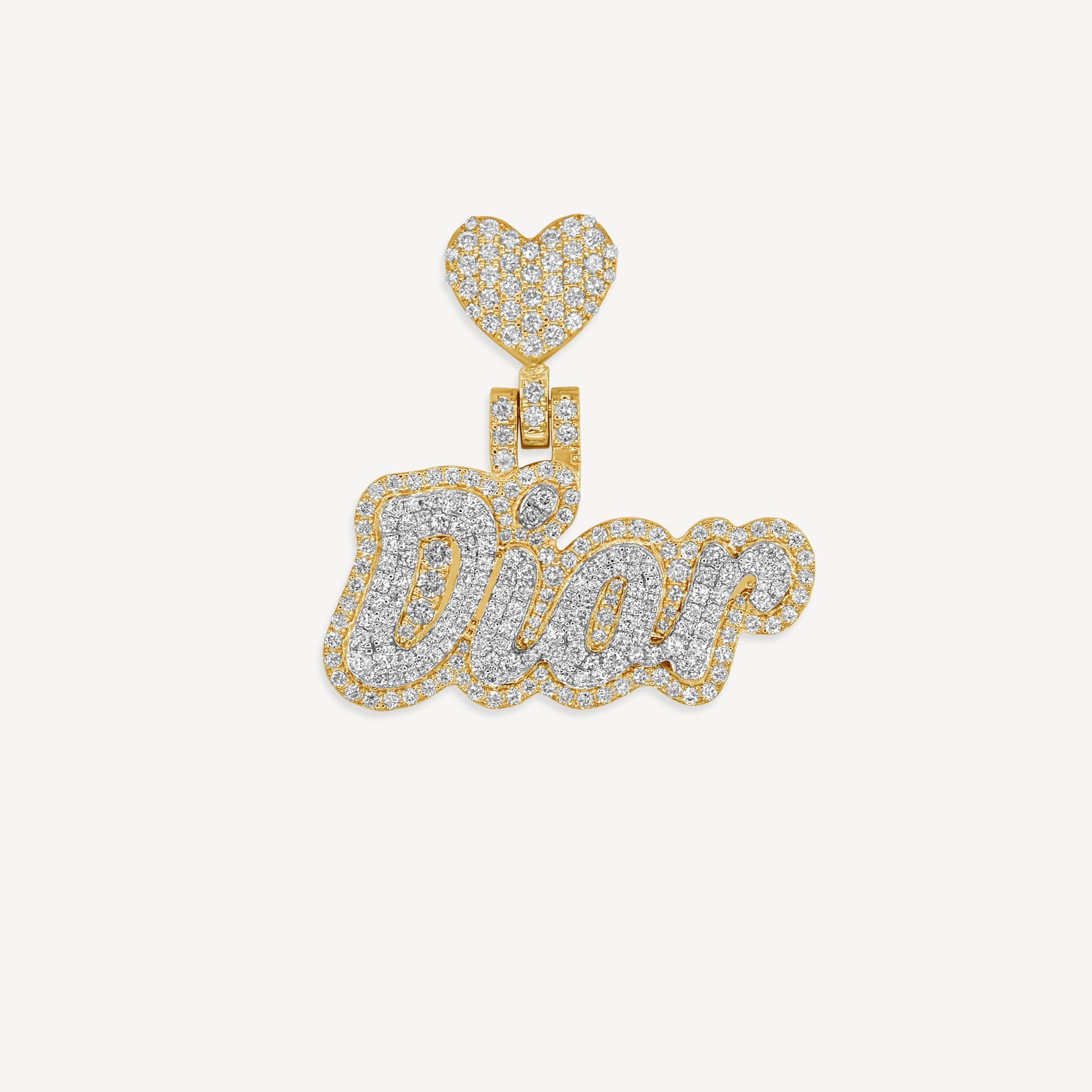 Women's Custom Cursive Name Pendant (2-Layer) - Gold Pres product image