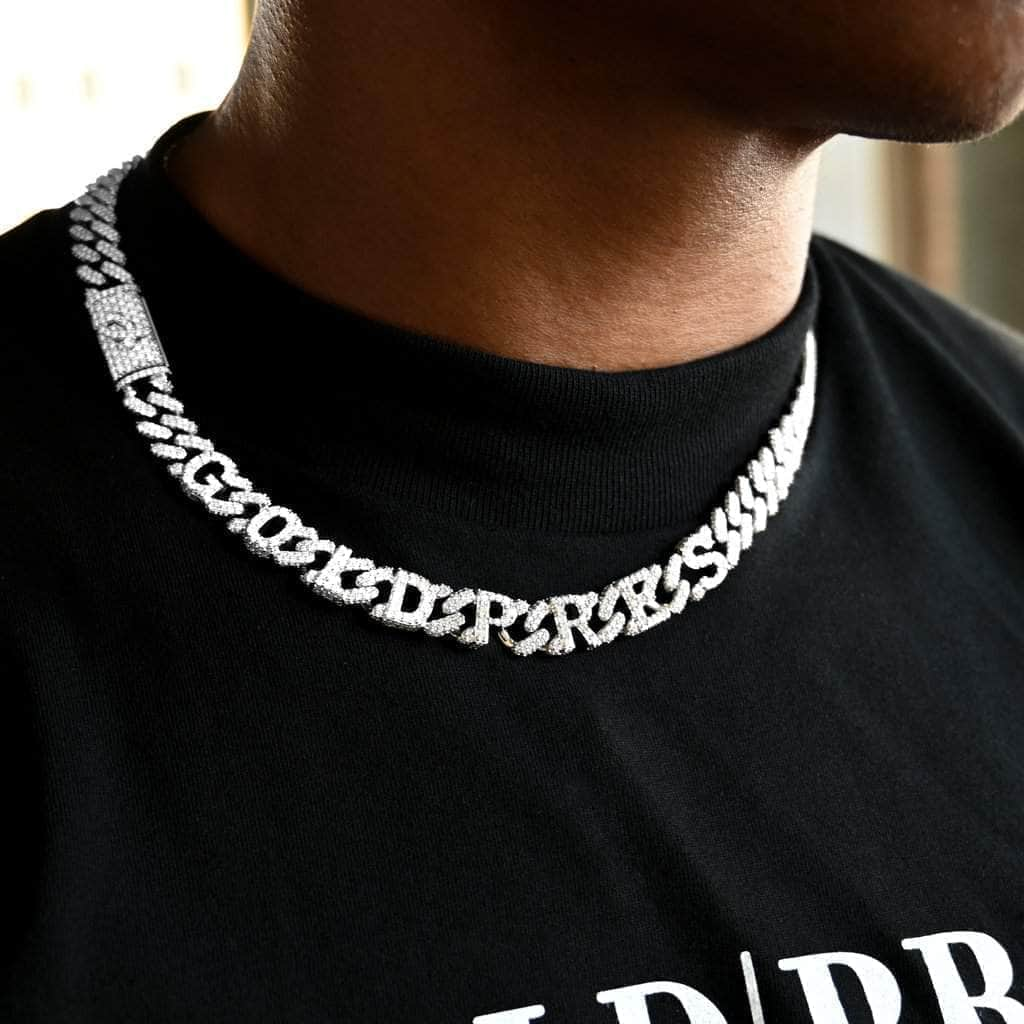 Custom Diamond Cuban Link Name Chain - VVS, VS, SI - (Consultation Deposit) - Gold Pres product image