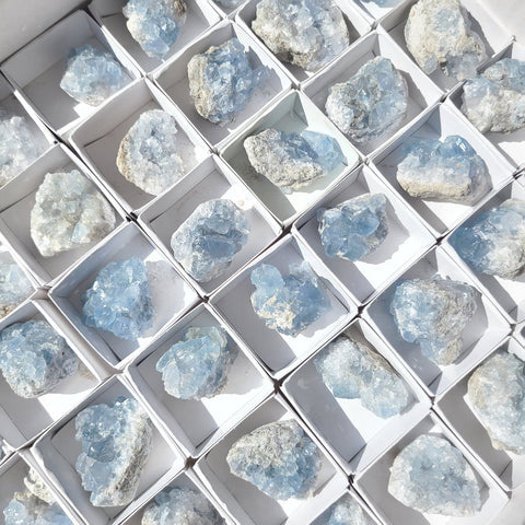 blue celestite crystals for anxiety