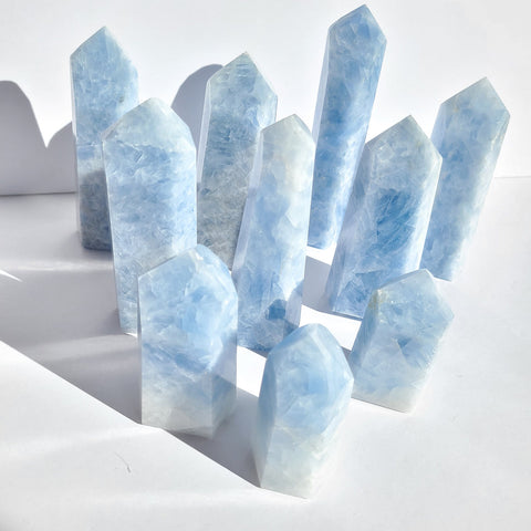 blue calcite crystals for anxiety