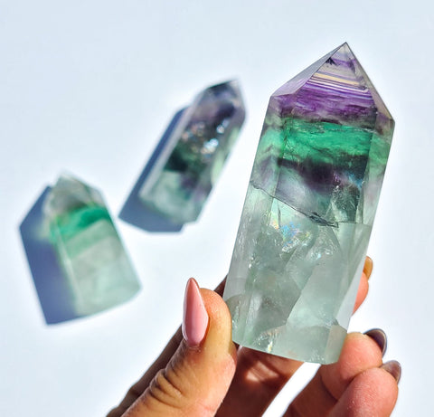 rainbow fluorite crystal for creativity