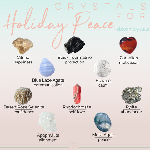 crystals for holiday peace