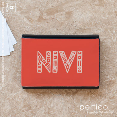 Just Divine © Personalized Leather Business Card Holder