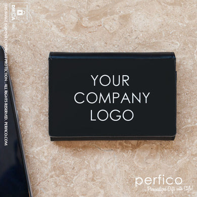 Your Logo © Personalized Leather Business Card Holder