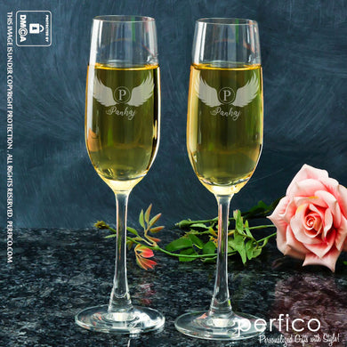 Phoenix © Personalized Champagne Glasses - SET of 2
