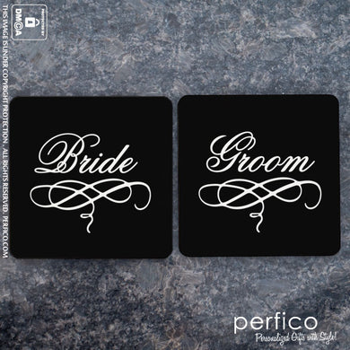 Bride and Groom ll © Personalized Coasters