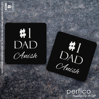 No 1 Dad © Personalized Coasters