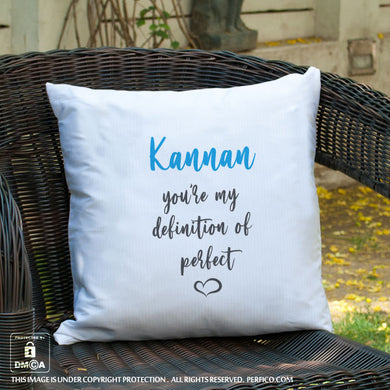 Definition of Perfect © Personalized Cushion for Husband