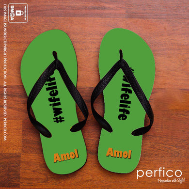 #wifelife © Personalized Flip Flops for Husband