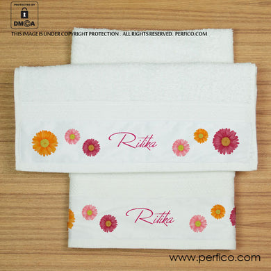 Daisies © Personalized Hand Towel for Her