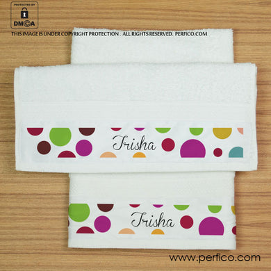 Polka © Personalized Hand Towel for Her