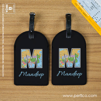 Monogram Maps © Personalized Luggage Tag