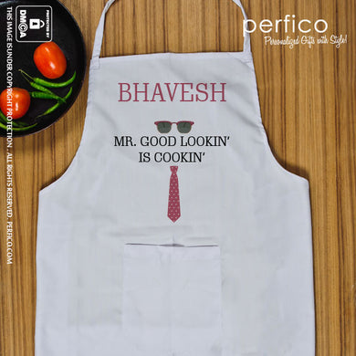 Mr Good Lookin is Cookin © Personalized Kitchen Apron
