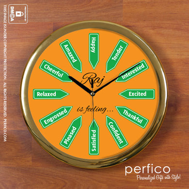 Moods © Personalized Round Wall Clock