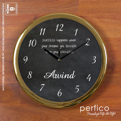 Quote © Personalized Round Wall Clock