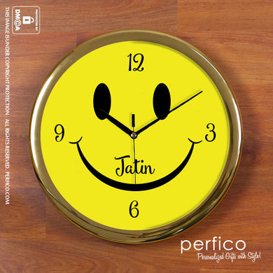 Smiley © Personalized Round Wall Clock